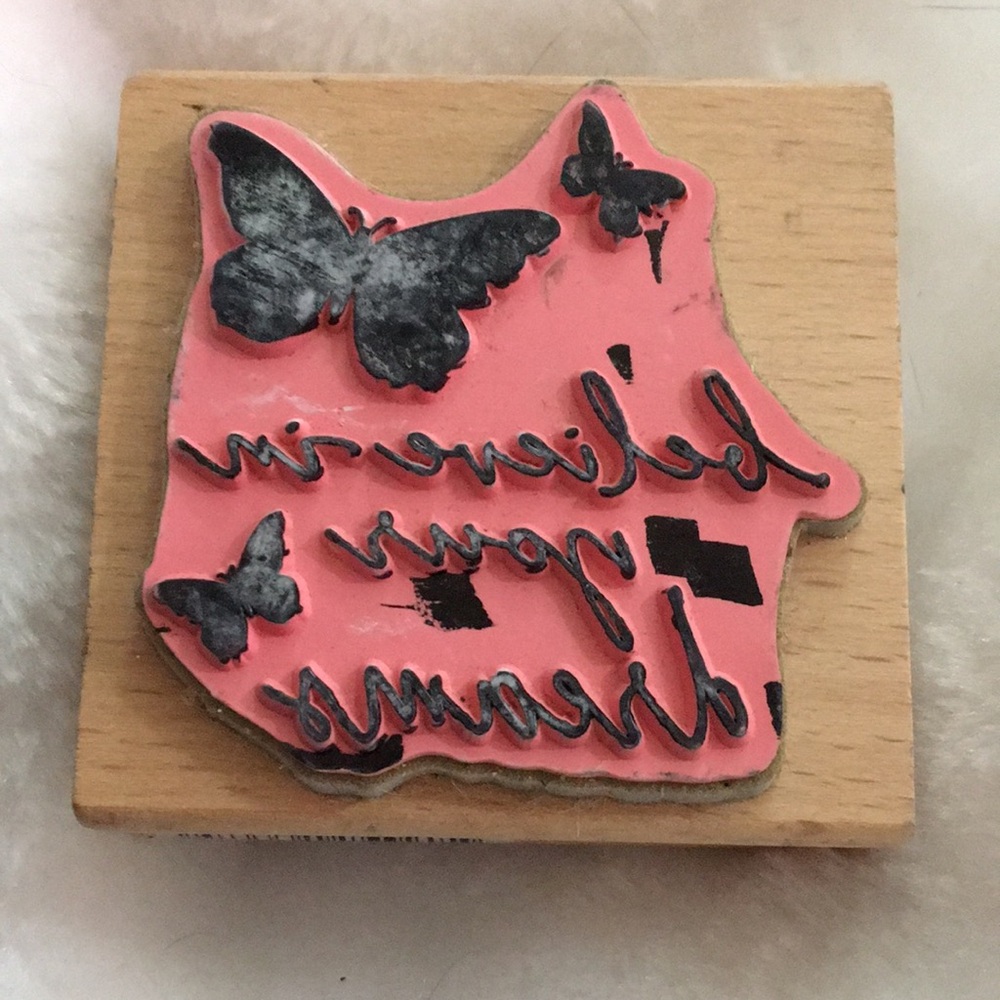Wooden Stamper with Butterflies - Picture 2 of 2